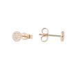 Yeva | Ear studs Pink Gold | Diamond Pavé