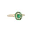 Yeva | Ring 14 Carat Yellow Gold | Diamond Emerald