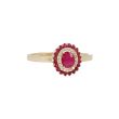 Yeva | Ring 14 Carat Yellow Gold | Diamond Ruby