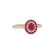 Yeva | Ring 14 Carat Pink Gold | Diamond Ruby