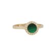 Sundrops | Ring 14 Carat Yellow Gold | Diamond Malachite