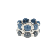 Sundrops | Ring White Gold | Blue Ceramic 
