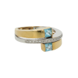 Sundrops | Ring Bicolor Blue Topas| Diamonds