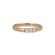 W | Diamond Alliance Ring Pink Gold | 3 x 0.05ct