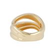 Dot | Ring 14 Carat Yellow Gold | Wavy lanes