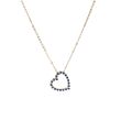 Yeva | necklace yellow gold open heart | Blue Sapphire