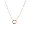 Yeva | necklace yellow gold open heart | Rainbow