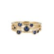 Yeva | Ring Yellow gold Fantasy | 7 Blue Sapphires