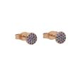 Yeva | Ear studs Rose Gold | Blue Sapphire Pavé