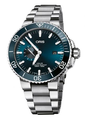 Oris Aquis Small Second Date Blue Steel| 45.5mm | 01 743 7733 4155-07 8 24 05PEB