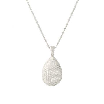 Be | Pendant 18 Carat White Gold | Diamond Pavé 