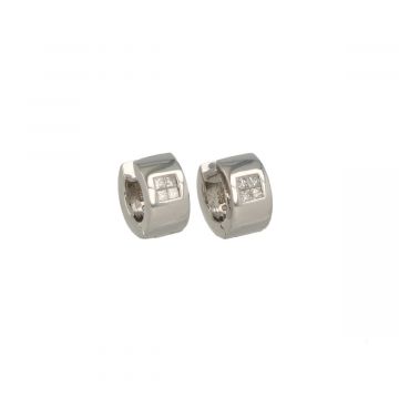 Lux | Earring White gold | Diamond Princess cut