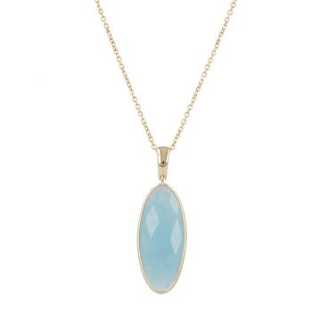 Sundrops | Necklace 14 Carat Yellow gold | Aquamarine