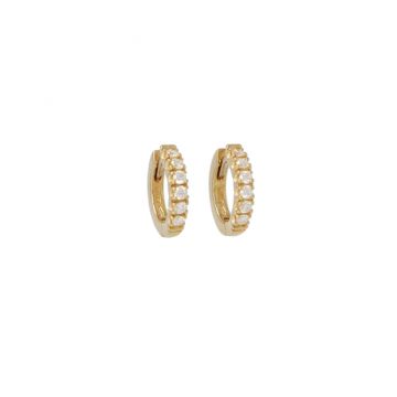 Varivello Fine Line | Yellow Gold Earrings | Diamonds 0.32ct