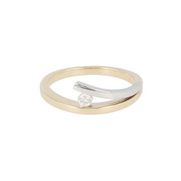 Gouden bi-color ring diamant