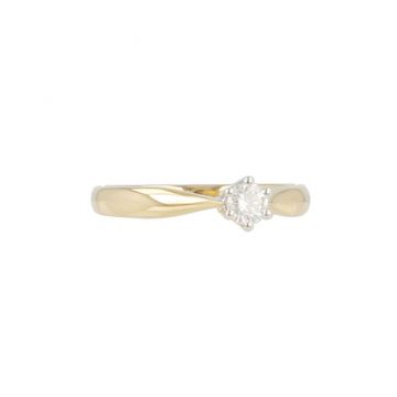 W | Diamond Solitaire Ring Yellow Gold | 0.20ct