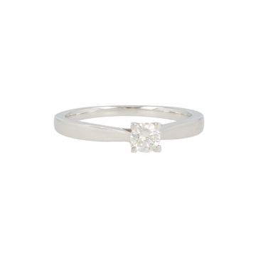 W | Diamond Solitaire Ring 4 Claws White Gold | 0.25ct
