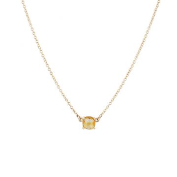 Gioia | Necklace 14 Carat Yellow gold | Citrine 6 x 6 mm