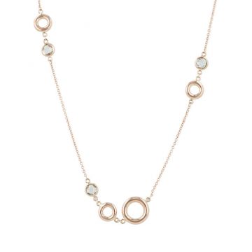 Sundrops | Necklace 14 Carat Pink gold | Green Amethyst
