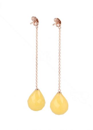 Sundrops | Earstuds Pinkgold | Amber