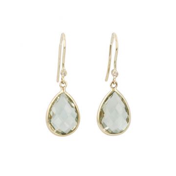 Gioia | 14 Carat Yellow Gold | Green Amethyst & Diamond