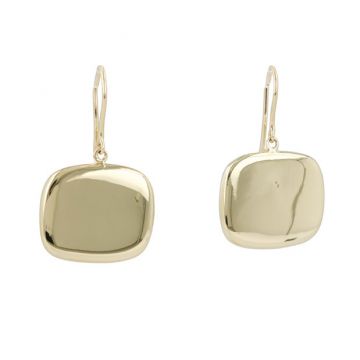 Dot | Earrings 14 Carat Yellow Gold | Rectangle