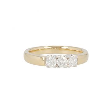 W | Diamond Alliance Ring Yellow Gold | 3 x 0.15ct