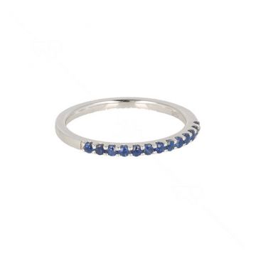 Yeva | 14carat Whitegold Alliance Ring | Blue Sapphire