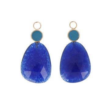 Varivello25 Pendants | Diamonds & Blue Enamel | Jade