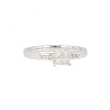 Lux | Ring White Gold | Diamonds Princess