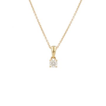 W | Diamond Pendant Yellow Gold | 0.15ct