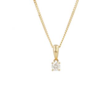 W | Diamond Pendant Yellow Gold | 0.25ct