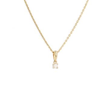 W | Diamond Pendant Yellow Gold | 0.05ct