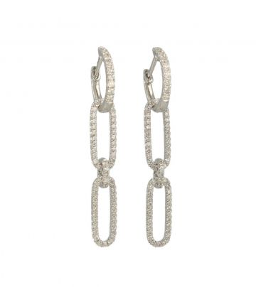 Lux | Earrings White gold diamond | Closed forever