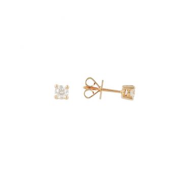 W | Diamond Ear studs Pink Gold | 0.40ct