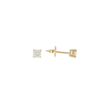 W | Diamond Ear studs Yellow Gold | 0.40ct