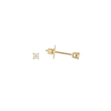 W | Diamond Ear studs Yellow Gold | 0.10ct