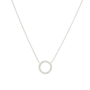Yeva| Necklace White Gold | Diamond Circle 13 mm