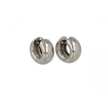 Be | Earrings 14 Carat White gold | Ø17 mm