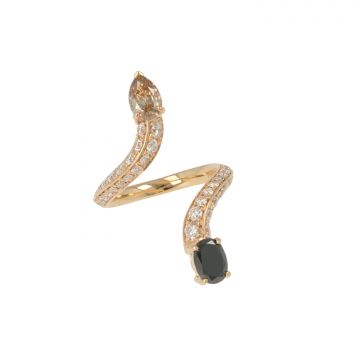 18crt.Pinkgold Diamonds White-Black-Champagne | mt55