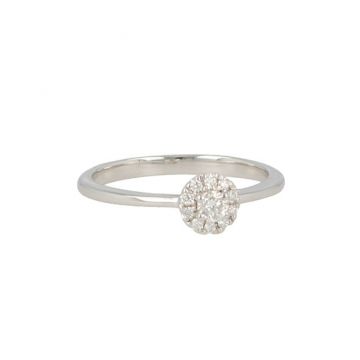 Lux | Ring White Gold | Diamonds 0.17ct