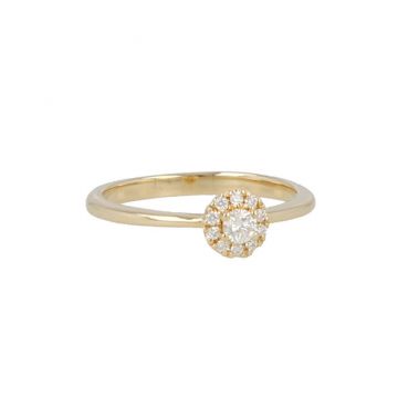 Lux | Ring Yellow Gold | Diamonds 0.17ct