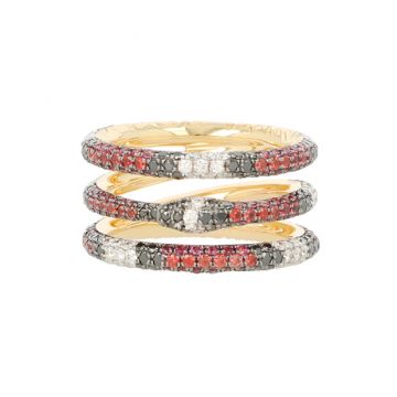 Gucci Snake Ring | 18kt Yellow Gold | Diamonds - Topaz - Sapphire