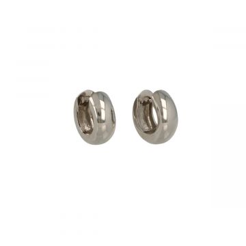 Be | Earrings 14 Carat White gold | Ø14 x 6 mm