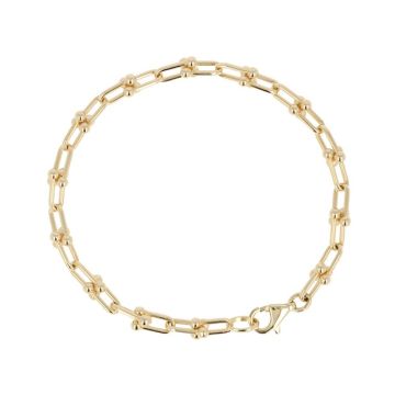 Dot | Yellow Gold Bracelet | Horseshoe Chain 19cm
