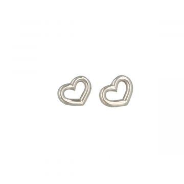 KEK | Earstuds White gold | Open Heart