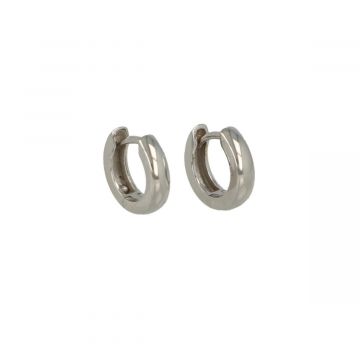 Be | Earrings 14 Carat White gold | Ø12 mm