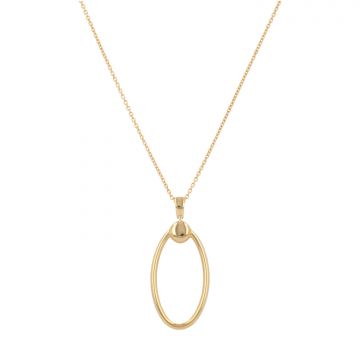 Dot | 14Carat Yellow gold Necklace | Oval