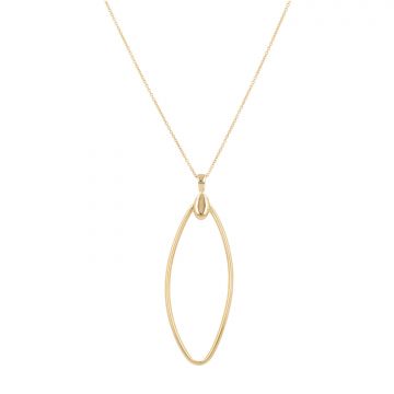 Dot | 14Carat Yellow gold Necklace | Oval