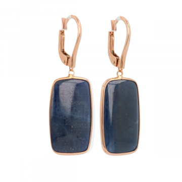 Sundrops | Earrings Pink Gold | Blue Sapphire